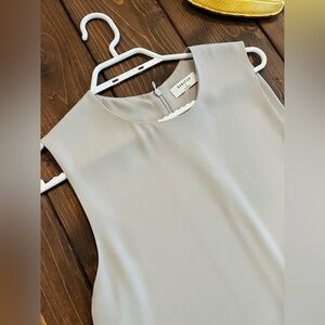 Grey Babaton Luxe Top with Asymmetrical side slit, in size Small